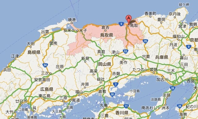 Tottori map